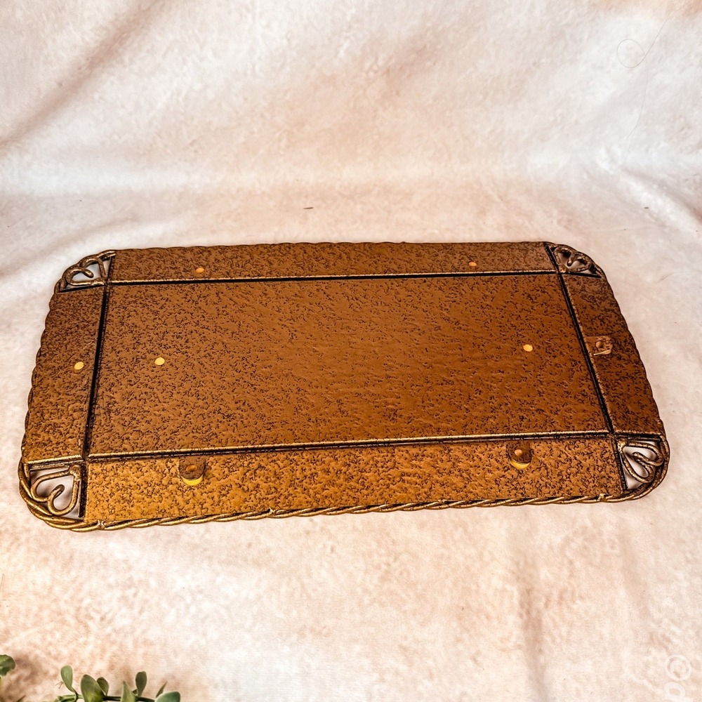 Gilded Twisted Metal Mirror Tray - Picture 7 of 9